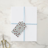 Schattigee rode lieveheersbeestje & turquoise ging cadeaulabel (Met Touw)