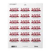 SCHATTIGEE rode lieveheersbeestjes retour adreslab Etiket (Full Sheet)