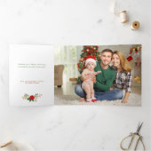 Schattigee rode linten en bogen 1 foto drieluik kaart (Binnen)