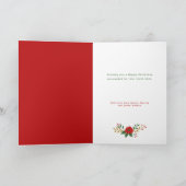 Schattigee rode linten en bogen 1 foto feestdagen kaart (Binnen)