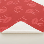 Schattigee rode lippenstift kisses lippenpatroon m sherpa deken (3/4)