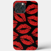 Schattigee rode lippenstift kussen lippenpatroon Case-Mate iPhone case (Achterkant)