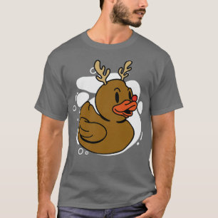 Schattigee rode neus rendier rubber eendje t-shirt