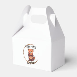 Schattigee rode panda dieren koffie Thee custom Sh Bedankdoosjes