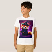 Schattigee rode Panda Halloween Kinder T-Shirt (Voorkant volledig)