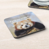 Schattigee rode panda mis je zo erg bier onderzetter (Linkerzijde)