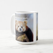 Schattigee rode panda mis je zo erg koffiemok (Voorkant links)