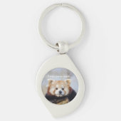 Schattigee rode panda mis je zo erg sleutelhanger (Voorkant)