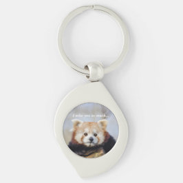 Schattigee rode panda mis je zo erg sleutelhanger