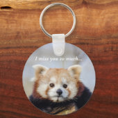 Schattigee rode panda mis je zo erg sleutelhanger (Achterkant)