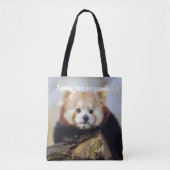 Schattigee rode panda mis je zo erg tote bag (Voorkant)