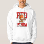 Schattigee Rode Panda Unisex Man Vrouw Kleding Hoodie (Voorkant)