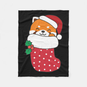 Schattigee rode panda's in kerstkousen voor Kerstm Fleece Deken