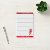 Schattigee rode peper Waterverf schilderij gevoerd Post-it® Notes (Kantoor)