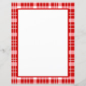 Schattigee rode plaid lovers papier vel (Achterkant)