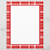 Schattigee rode plaid lovers papier vel (Voorkant)