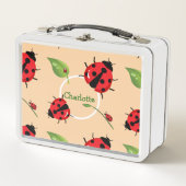 Schattigee rode polka dot Ladybug Daisy bloemenzom (Voorkant)