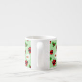 Schattigee rode polka dot Ladybug Daisy bloemenzom Espresso Kop (Achterkant)