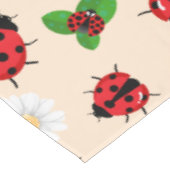 Schattigee rode polka dot Ladybug Daisy bloemenzom Tafelkleed (Gekanteld)