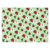 Schattigee rode polka dot Ladybug Daisy bloemenzom Tafelkleed (Voorkant (Horizontaal))