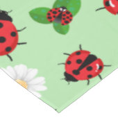 Schattigee rode polka dot Ladybug Daisy bloemenzom Tafelkleed (Gekanteld)