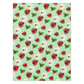 Schattigee rode polka dot Ladybug Daisy bloemenzom Tafelkleed (Voorkant)