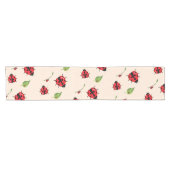 Schattigee rode polka dot lieveheersbeestje bloeme korte tafelloper (Horizontaal)