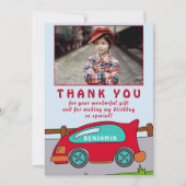 Schattigee Rode Race Auto Verjaardag Bedankt Fotok (Voorkant)