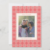 Schattigee rode retro midden eeuw moderne vertical feestdagenkaart (Voorkant)