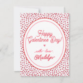 Schattigee rode & roze harten - Happy Galentine's  Notitiekaartje (Voorkant)