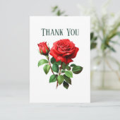 Schattigee rode rozen Bericht toevoegen Bedankkaart (Staand voorkant)