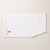 Schattigee rode scriptnaam Hartdoek Bad Handdoek (Handdoek)