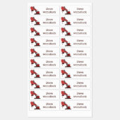 Schattigee rode stoomshovel graafmachine cartoon g labels (Vel)