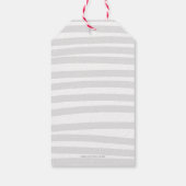 Schattigee Rode Strepen Meisje Hond Sneeuwman Kers Cadeaulabel (Achterkant)