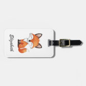 Schattigee rode vos gepersonaliseerd Kind Bagagelabel (Voorkant horizontaal)