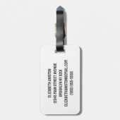 Schattigee rode vos gepersonaliseerd Kind Bagagelabel (Achterkant verticaal)