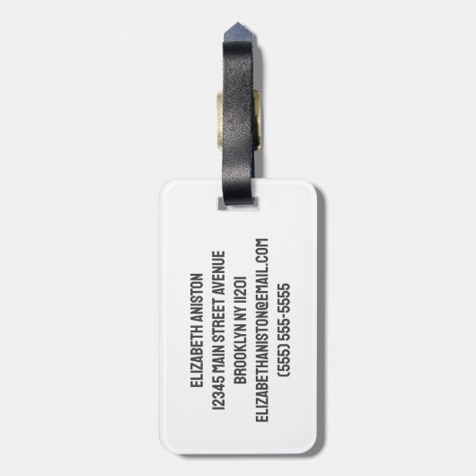 Schattigee rode vos gepersonaliseerd Kind Bagagelabel (Achterkant verticaal)