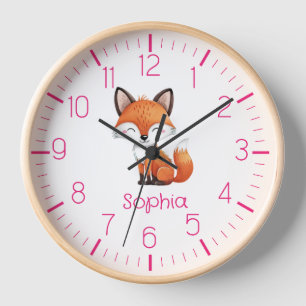 Schattigee rode vos gepersonaliseerde Kind horloge