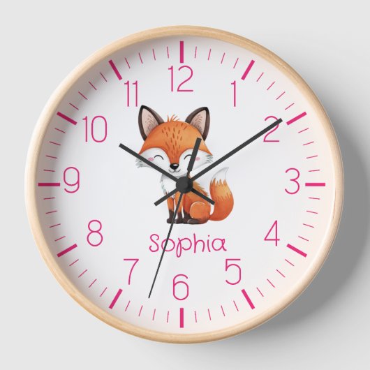 Schattigee rode vos gepersonaliseerde Kind horloge (Voorkant)
