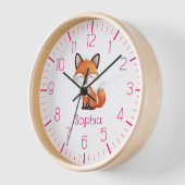 Schattigee rode vos gepersonaliseerde Kind horloge (Hoek)