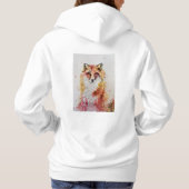 Schattigee rode vos grillige Waterverf vrouwen Hoodie (Achterkant)