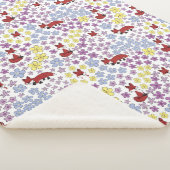 Schattigee Rode Vos Kleurrijke Wildflowers Kinder Sherpa Deken (3/4)