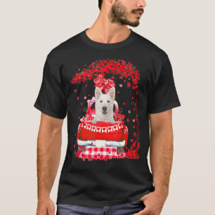Schattigee Rode Vrachtwagen Witte Duitse Herder Va T-shirt