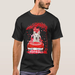 Schattigee Rode Vrachtwagen Witte Duitse Herder Va T-shirt