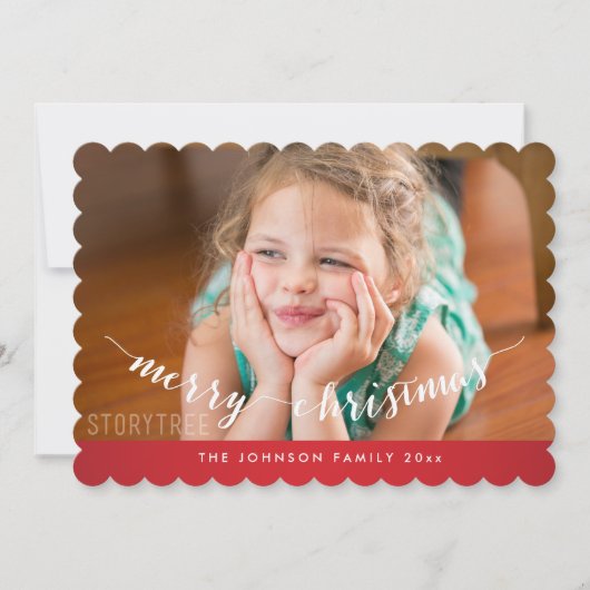 Schattigee rode vrolijke kerst Kaart (Voorkant)