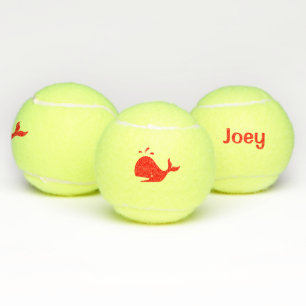 Schattigee Rode Walvis naam 4Joey Tennisballen