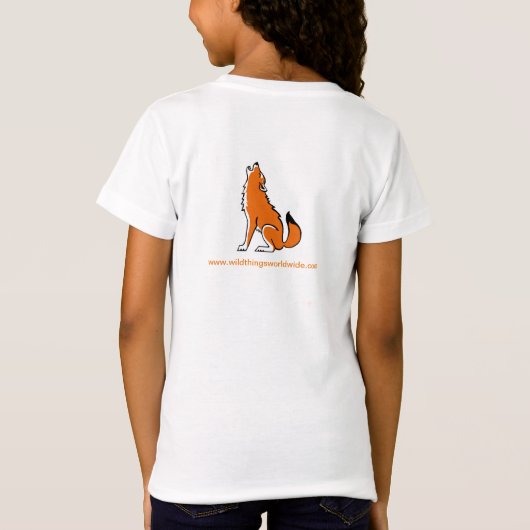 Schattigee Rode WOLF - Bedreigde dieren - T-shirt (Achterkant)