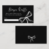 Schattigee Rode Zwarte Boog Luier Raffle Informatiekaartje (Voorkant / Achterkant)