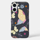Schattigee rokerige grijze achtergrond Botanische Case-Mate iPhone Case (Achterkant)