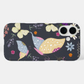 Schattigee rokerige grijze achtergrond Botanische Case-Mate iPhone Case (Achterkant (horizontaal))